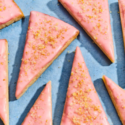 Pomegranate-glazed Shortbread Wedges