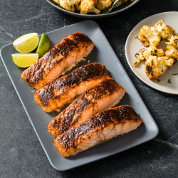 Sweet Chili Salmon With Cauliflower And Lime