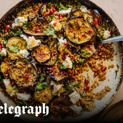 Melting Aubergines, Goat’s Cheese, Chilli Honey And Preserved Lemon
