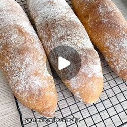 Basic Bread Easy No Knead Ciabatta Baguettes