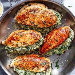 Spinach Artichoke Stuffed Chicken Breast
