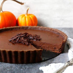 Chocolate Pumpkin Tart (vegan, Gluten-free, Nut-free)