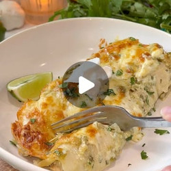 Easy Salsa Verde Chicken Enchiladas