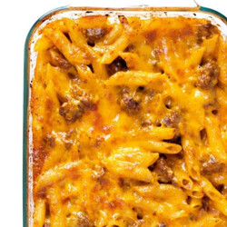 Cheesy Penne Ground Beef Casserole