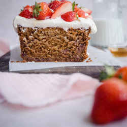 Strawberry Honey Cake With Honey Buttercream {gluten-free}