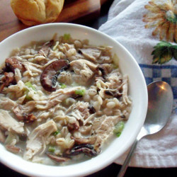 Creamy Chicken Barley Soup #weekdaysupper - Cindy's Recipes And Writings