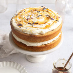 London Fog Cake With Honey Cream Cheese Frosting