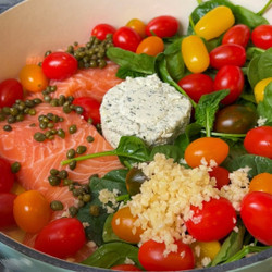 Boursin Tomato Pasta With Salmon