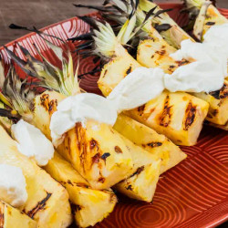 Grilled Pineapple With Ricotta And Hot Honey