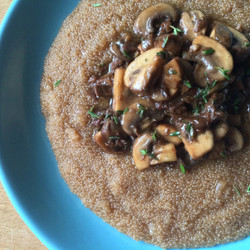 Amaranth "risotto" With Mushrooms