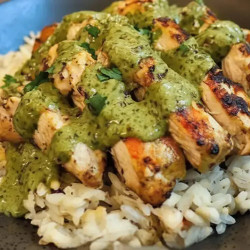 Peruvian Chicken With Aji Verde &amp; Cilantro Rice