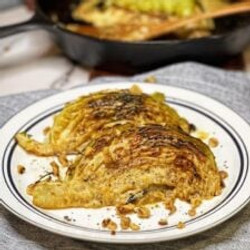 Creamy Parmesan Roasted Cabbage Wedges