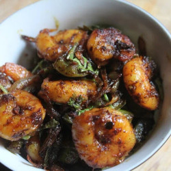 Prawn Pepper Fry Recipe | Prawns Pepper Roast Recipe