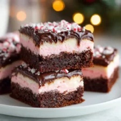 Layered Peppermint Brownies