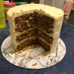 Carrot Cake (from Inspired Taste) + Cream Cheese Frosting (from Sally's Baking Addiction)