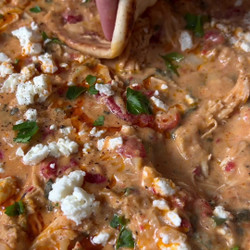Creamy Feta + Roasted Red Pepper Chicken And Cauliflower
