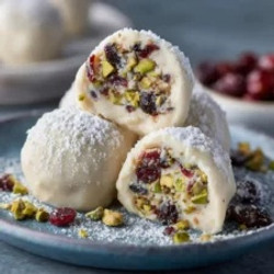 White Chocolate Cranberry Pistachio Truffles