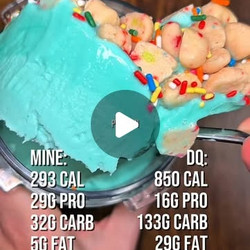 High Protein Cake Batter Cookie Dough Dq Blizzard