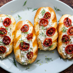 Crab Rolls With Semi-dried Piccolo Cherry Tomatoes And Dill