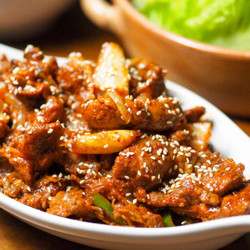 Jaeyook Kimchi Bokum (korean Spicy Marinated Pork With Chiles And Kimchi) Recipe