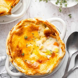 Creamy Chicken Pot Pie For Two