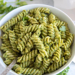 Creamy Cilantro Pesto Pasta