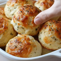 Sugar-free Fluffy Cottage Cheese Garlic Rolls