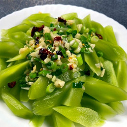 Celtuce Salad with Scallion Oil