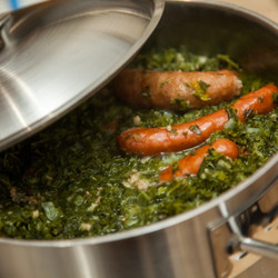 Authentic Grünkohl &amp; Pinkel (german Kale Stew With Sausage)
