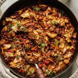 Vegan Chopped Cabbage Roll Skillet