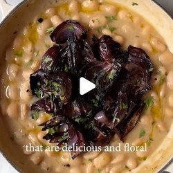 Roasted Red Onion With Butterbeans
