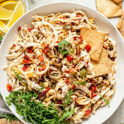 Mediterranean-style Chickpea And Chicken Salad (no Mayo + Meal Prep Friendly!)