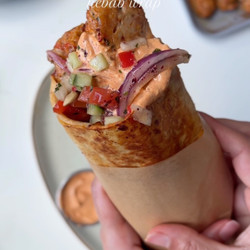 Sheet Pan Chicken Kebab Wrap
