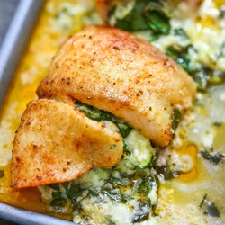 Spinach Stuffed Flounder