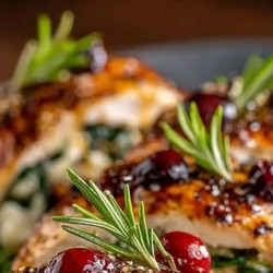 Cranberry &amp; Spinach Stuffed Chicken Breasts With Brie