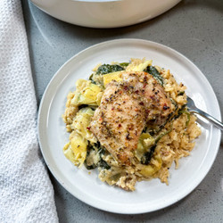 One-pot Spinach U0026amp; Artichoke Chicken And Rice