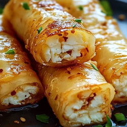 Ofen-frittierte Feta-rollen Mit Chili-honig