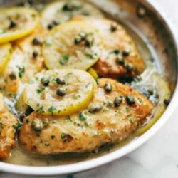 Lemon Chicken Piccata With Grilled Bread