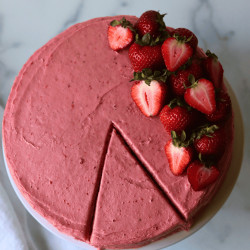 Sourdough Strawberry Cake