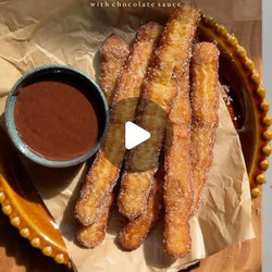 Cinnamon Churros With Chocolate Sauce