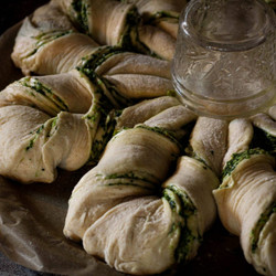 Savory Sourdough Star Bread With Winter-y Pesto Filling