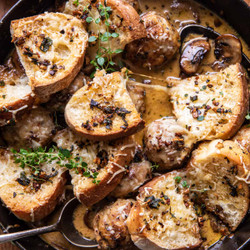 Garlic Butter Chicken Marsala Meatballs