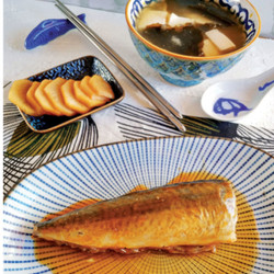 Miso Braised Mackerel with Miso Soup