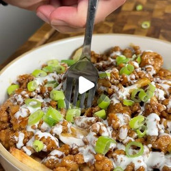 Sticky Garlic High Protein Loaded Fries