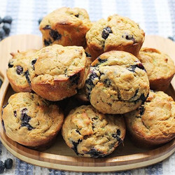Banana Zucchini Muffins With Blueberries