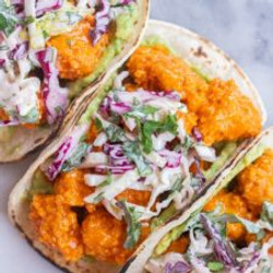 Crispy Buffalo Tofu Tacos
