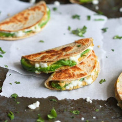 Mini Avocado &amp; Hummus Quesadilla Recipe {healthy Snack}