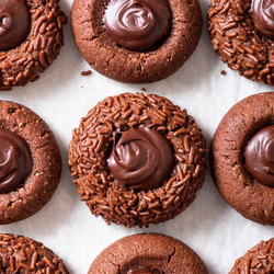 Vegan Chocolate Thumbprint Cookies