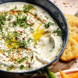 Roasted Garlic Whipped Feta Dip