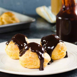 Chocolate Profiteroles With Pastry Cream